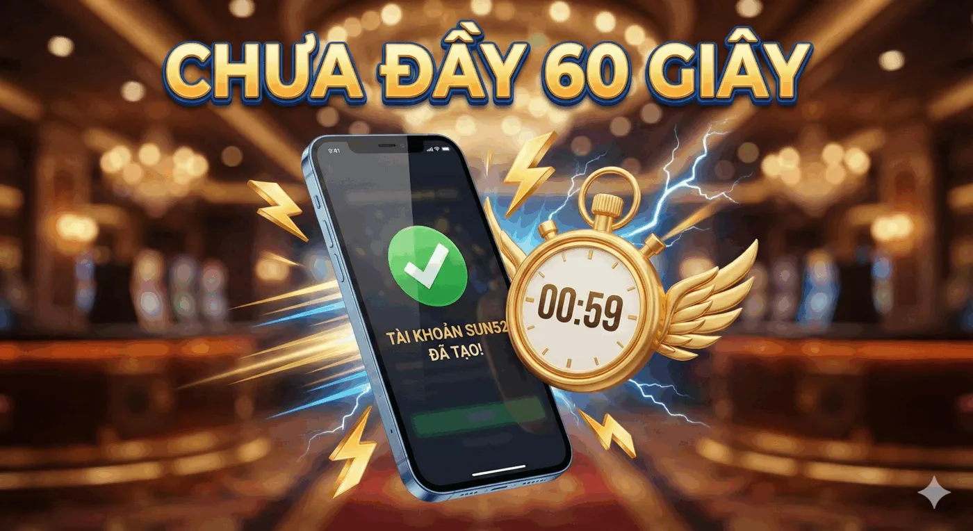 Đăng Ký Sun52 – Tạo Tài Khoản, Nhận Ưu Đãi Tân Thủ 2025 1 Tạo tài khoản Sun52 chỉ mất chưa đầy 60 giây